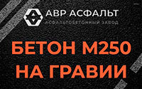Бетон М250 на гравии в Жаворонках